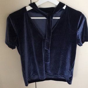 Velvet blue top